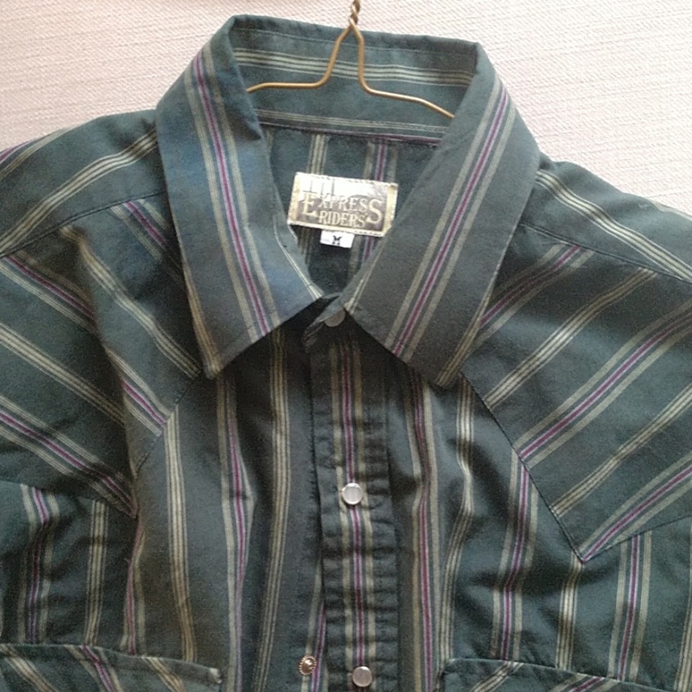 Long-sleeve Western shirt.